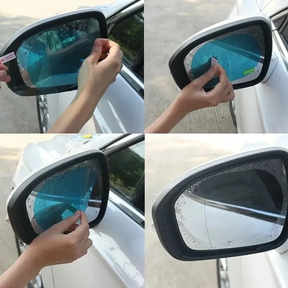 Anti Glare Car Rearview Mirror Film - 2 pezzi Pellicola Protettiva Universale Antiappannamento,