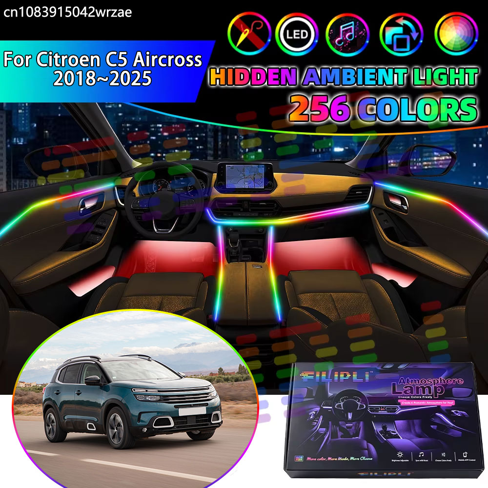 Led Ambient Interior Car Lights App Control - Kit luci ambientali RGB per interni