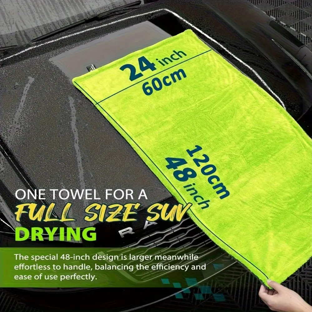 Microfiber Car Drying Towel Super Absorbent - Asciugamano per camion SUV resistente 1400GSM