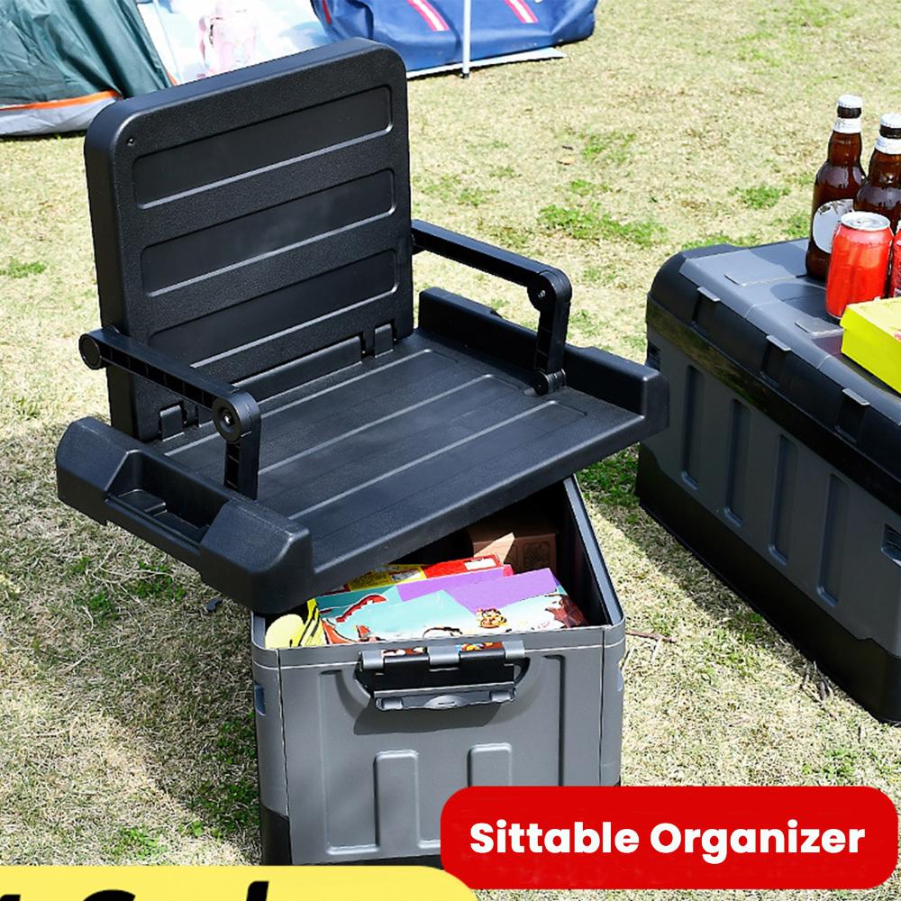 Car Trunk Organizer Foldable Storage Box - Organizer per Bagagliaio 60L, Grande Scatola