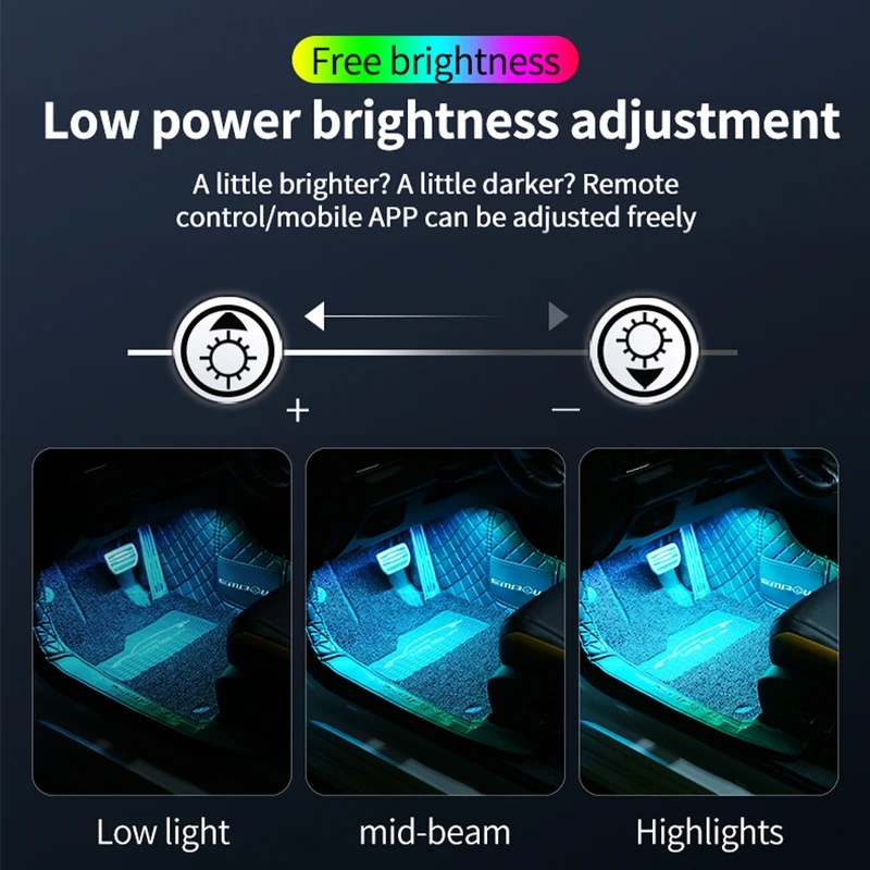 Striscia luminosa a LED per in - Led Ambient Interior Car Lights App Control recensione e prezzo