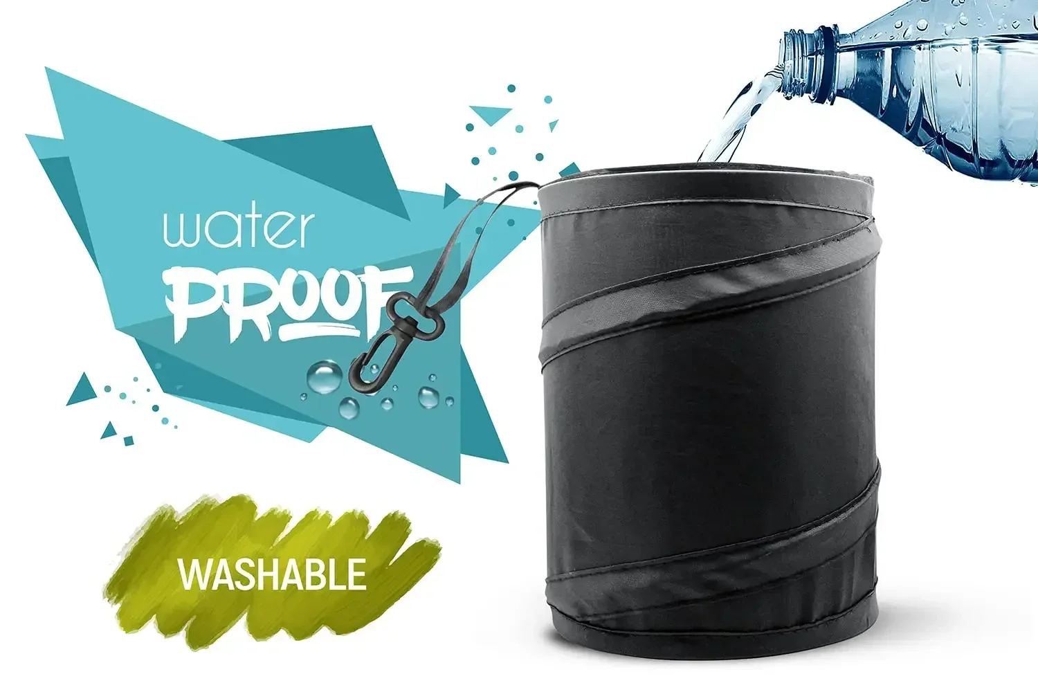 Cestino per rifiuti da auto, b - Waterproof Car Trash Can With Lid recensione e prezzo